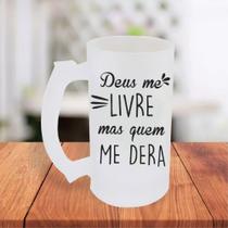 Caneca De Chopp Jateada Personalizada Deus Me Livre Mas Quem Me Dera - MEGA OFERTA! Caneca De Chopp Jateada Personalizada Deus Me Livre Mas Quem Me Dera - MEGA OFERTA!