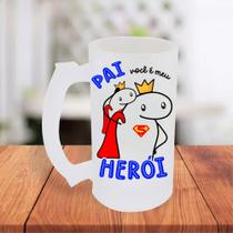Caneca De Chopp Jateada Personalizada Dia Dos Pais Flork Meme Bento Cake Pai Meu Herói Super Pai