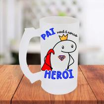 Caneca De Chopp Jateada Personalizada Dia Dos Pais Flork Meme Bento Cake Papai Nosso Herói