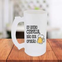 Caneca De Chopp Jateada Personalizada Eu Quero Cerveja, Não Sua Opinião Irônica- MEGA OFERTA! Caneca De Chopp Jateada Personalizada Eu Quero Cerveja, Não Sua Opinião Irônica- MEGA OFERTA!
