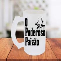 Caneca De Chopp Jateada Personalizada O Poderoso Paizão Engraçada Presente Certo
