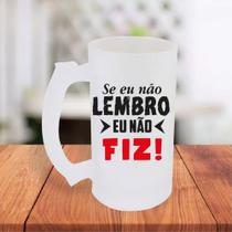 Caneca De Chopp Jateada Personalizada Se Eu Não Lembro Eu Não FIz Engraçada Irônica- MEGA OFERTA! Caneca De Chopp Jateada Personalizada Se Eu Não Lembro Eu Não FIz Engraçada Irônica- MEGA OFERTA!