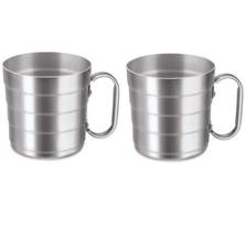 Caneca de Chopp Ondulada Alumínio 600 ml Eirilar - 2 Unidades