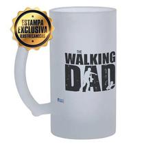 Caneca de Chopp Personalizada The Walking Dad - Vidro Jateado 475ml Caneca de Chopp Personalizada The Walking Dad - Vidro Jateado 475ml