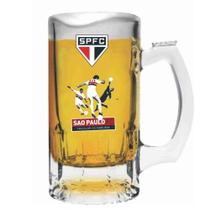 Caneca de Chopp São Paulo FC Tricolor Morumbi Vidro 375ml - Globimport