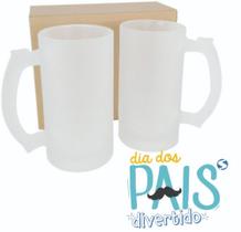 Caneca De Chopp Vidro Fosco/Jateada 475ml - 6 UND - Lapa Sublimação