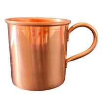 Caneca de Cobre 350 ml (Lisa / Com Borda / Alças de Cobre)