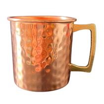 Caneca de Cobre 350 ml (Martelada / Com Borda / Alças de Bronze)
