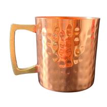 Caneca de Cobre 350 ml (Martelada / Sem Borda / Alças de Bronze)