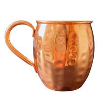 Caneca de Cobre Barril 400 Ml (Martelada / Alça de Cobre)