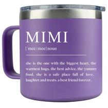 Caneca de copo de aço inoxidável roxa LEIOH Mimi de 14 oz Caneca de copo de aço inoxidável roxa LEIOH Mimi de 14 oz