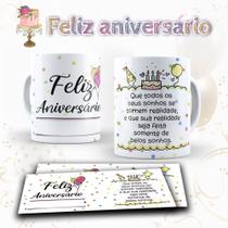 Caneca de feliz aniversário