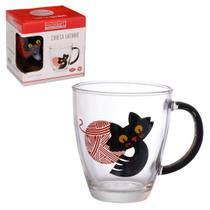 Caneca de Gatinho em Vidro 365ml Hauskraft