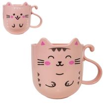 Caneca de Gato 360ml em Plástico Resistente - DY