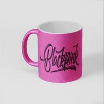 Caneca de Glitter Black Pink