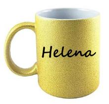 Caneca de Glitter Personalizada (dourada)