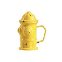 Caneca de hidrante de cerâmica amarela com capacidade de 350 ml