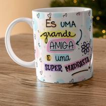 Caneca de madrasta super madrasta 325ml Caneca Branca Personalizada
