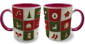 Caneca de Natal 325ml Vintage presente Caneca de Natal 325ml Vintage presente