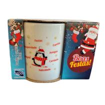 Caneca de natal de porcelana 280ml com estampas de feliz natal - são franscisco