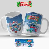 Caneca de Natal Lilo Stitch