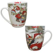 Caneca De Natal Natalina Papai Noel Cerâmica 350ml - Gici Christmas