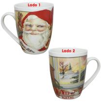 Caneca De Natal Natalina Papai Noel Em Cerâmica 350ml