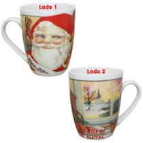 Caneca De Natal Natalina Papai Noel Em Cerâmica 350ml