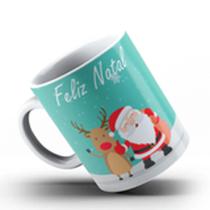 Caneca de natal plástico presente lembrancinha