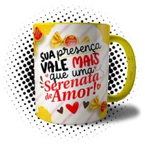 Caneca de Páscoa Sua Presença Vale Mais Que Uma Serenata de Amor - Presente Casal de Namorados