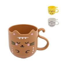 Caneca de Plástico 350ml Infantil Gatos Sortidos