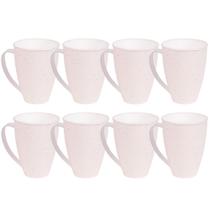 Caneca de plástico 360ml Gourmet marmorizado com 8 unidades Plasutil ref.340