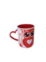 Caneca de Plástico Alça Coração- Coruja e Love