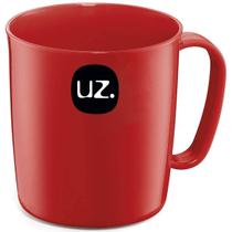 Caneca de Plástico Vermelha Refeitório Lancheria Escolar 400ml Infantil UZ - UZ Utilidades