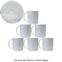 Caneca de Polímero para Sublimação Branca 400ml Quantidade:6 Canecas