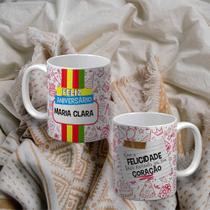 Caneca de polimero personalizada fundo rosa Caneca de polimero personalizada fundo rosa
