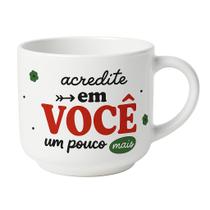 Caneca de Porcelana 200ml com Frase Motivacional Acredite em Você Presente Criativo