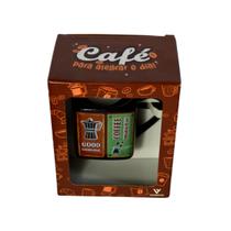 Caneca de Porcelana 220ml Club Café - Design Moderno com Caixa Exclusiva