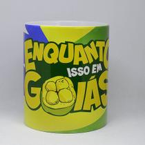 Caneca de porcelana 320ml - Bandeira do Estado de Goiás - Estrela