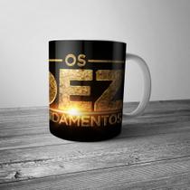 Caneca de porcelana 325ml 10 mandamentos Caneca de porcelana 325ml 10 mandamentos