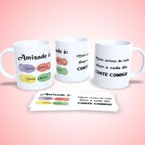 Caneca de Porcelana 325ML Amizade Estampa 10 Branco Outras Marcas Caneca de Porcelana 325ML Amizade Estampa 10 Branco Outras Marcas