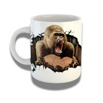 Caneca De Porcelana 325ml Com Design 3d Exclusivo Gorila Caneca De Porcelana 325ml Com Design 3d Exclusivo Gorila