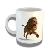 Caneca De Porcelana 325ml Com Design 3d Exclusivo Leão Caneca De Porcelana 325ml Com Design 3d Exclusivo Leão