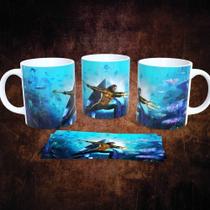 Caneca de Porcelana 325ml Decorada Dc Comics Estampa 14 para Café Chá e Outras Bebidas Quentes Caneca de Porcelana 325ml Decorada Dc Comics Estampa 14 para Café Chá e Outras Bebidas Quentes