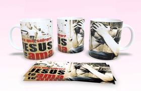 Caneca de Porcelana 325ml Decorada Frases Religiosas