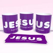 Caneca de Porcelana 325ml Decorada Frases Religiosas