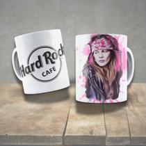 Caneca de Porcelana 325ml Decorada Ícones da Música Personalizada