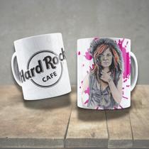 Caneca de Porcelana 325ml Decorada Ícones da Música Personalizada