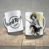 Caneca de Porcelana 325ml Decorada Ícones da Música Personalizada