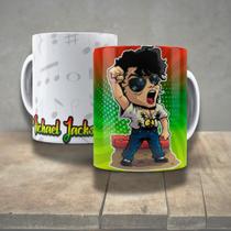 Caneca de Porcelana 325ml Decorada Ícones da Música Personalizada